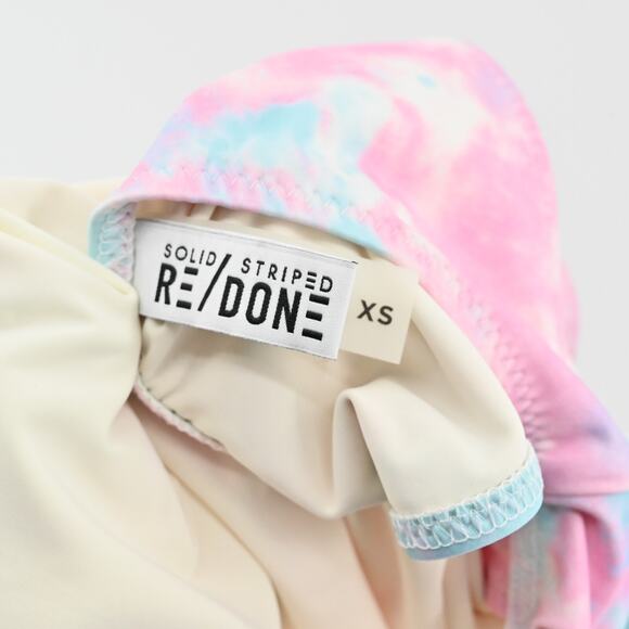 SOLID STRIPED x REDONE Swimsuit Womens Sz XS The Vince One‎ Piece Cutout Tie Dye - Picture 4 of 12